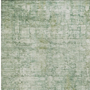 HomeRoots 8' X 10' Artichoke Green & Ivory Abstract Area Rug – Durable, Washable, Versatile for Indoor/Outdoor Use 620254