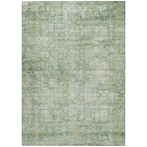 HomeRoots 9' Artichoke Green & Ivory Abstract Washable Area Rug - Durable, Stylish for Indoor & Outdoor Use 620255