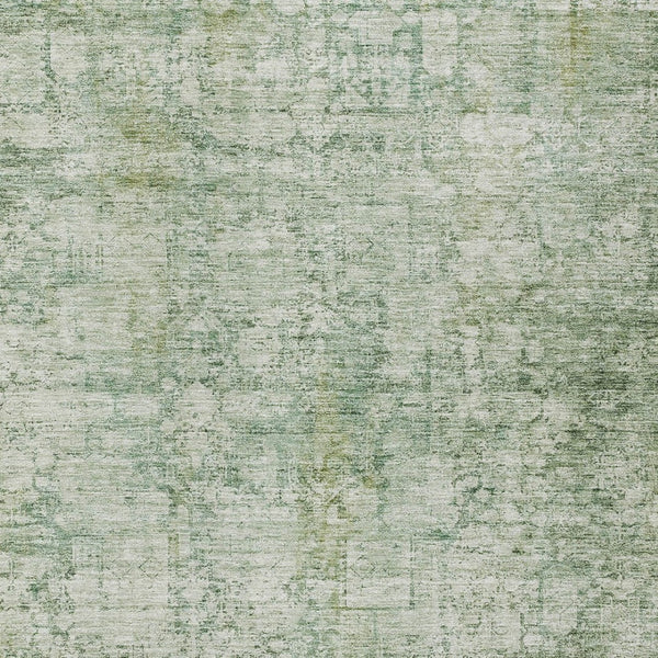 HomeRoots 9' Artichoke Green & Ivory Abstract Washable Area Rug - Durable, Stylish for Indoor & Outdoor Use 620255