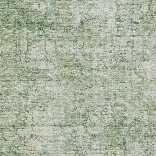 HomeRoots 10' Artichoke Green & Ivory Abstract Washable Area Rug - Stylish, Durable, Indoor/Outdoor Versatility! 620256