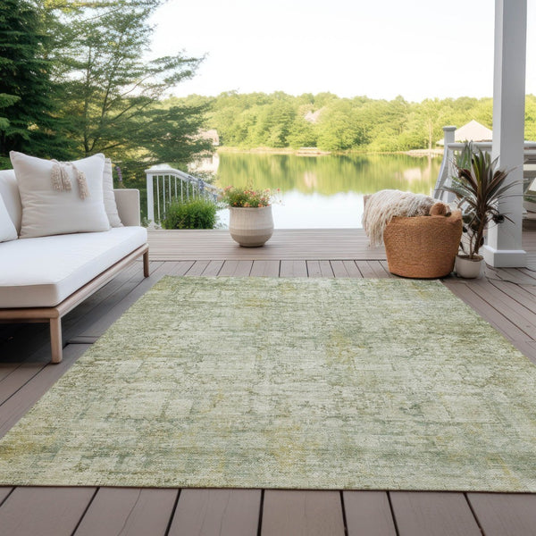 HomeRoots 5' X 8' Washable Beige and Ivory Abstract Area Rug - Durable, Stylish for Indoor & Outdoor Use 620258