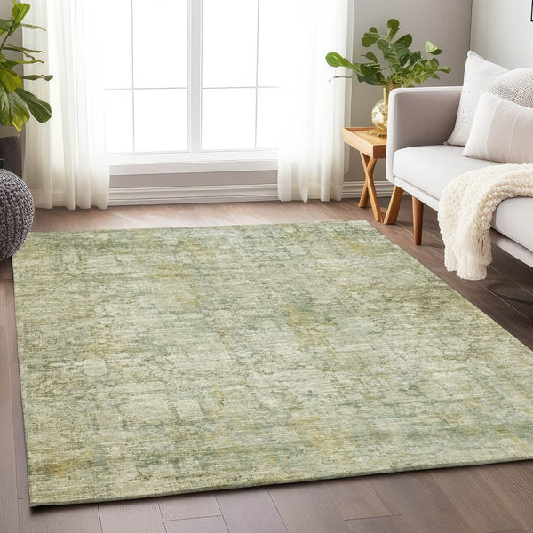 HomeRoots 5' X 8' Washable Beige and Ivory Abstract Area Rug - Durable, Stylish for Indoor & Outdoor Use 620258