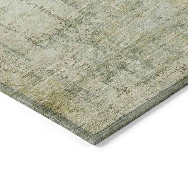 HomeRoots 8' Beige and Ivory Round Abstract Area Rug – Stylish, Washable, Durable for Indoor & Outdoor Use 620259