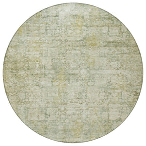 HomeRoots 8' Beige and Ivory Round Abstract Area Rug – Stylish, Washable, Durable for Indoor & Outdoor Use 620259