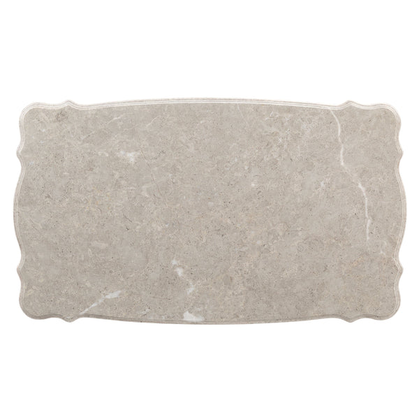 English Elm Miliani Marble-Top Coffee Table with Polished Stone Surface and Sturdy Wood-Composite Base, Luxe Finish Antique Bronze,Natural Marble 56 L x 34 W x 9 H B2726P256339