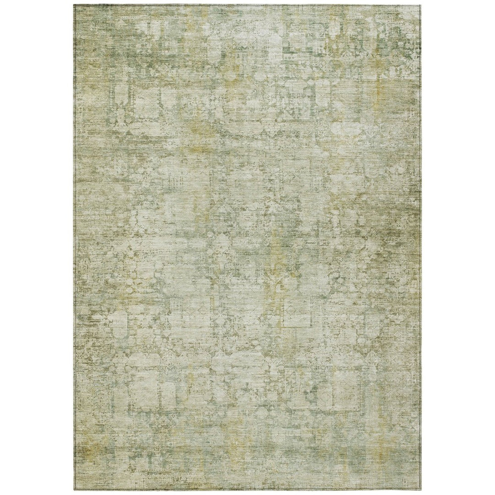 HomeRoots 8' X 10' Beige and Ivory Abstract Area Rug - Stylish, Durable, Machine Washable for Indoor & Outdoor Use 620260