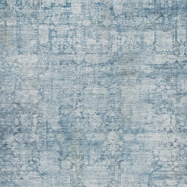 HomeRoots 8' X 10' Blue Abstract Indoor Outdoor Rug - Modern, Washable, Durable Design for High-Traffic Areas 620266