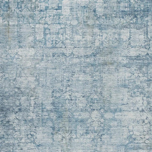 HomeRoots 9' X 12' Blue and Ivory Abstract Area Rug - Washable, Durable for Indoor/Outdoor Use, Perfect for High-Traffic Spaces 620267
