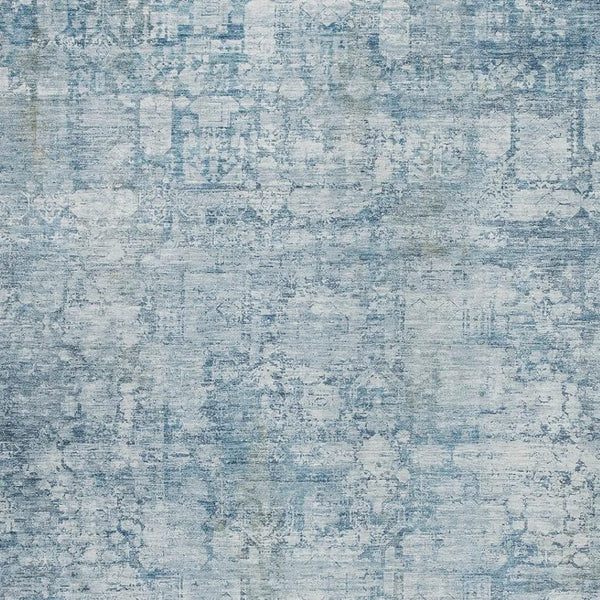 HomeRoots 9' X 12' Blue and Ivory Abstract Area Rug - Washable, Durable for Indoor/Outdoor Use, Perfect for High-Traffic Spaces 620267