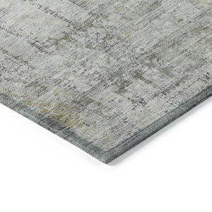 HomeRoots 5' Stylish Gray and Ivory Abstract Washable Area Rug for Indoor/Outdoor Use - Durable & Versatile! 620270