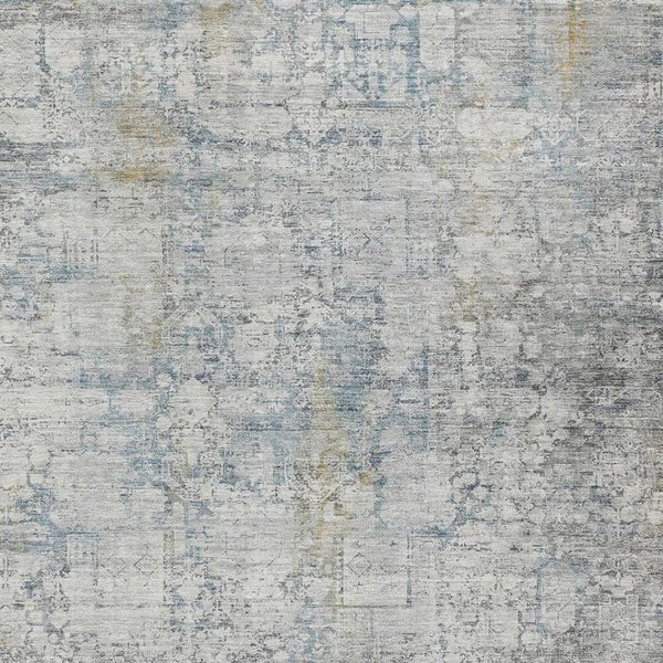 HomeRoots 8' X 10' Linen Abstract Area Rug - Stylish, Washable, Durable for Indoor & Outdoor High-Traffic Spaces 620278