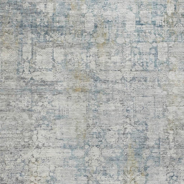 HomeRoots 9' X 12' Abstract Linen and Ivory Washable Area Rug - Stylish Indoor/Outdoor Durable Design for All Spaces 620279