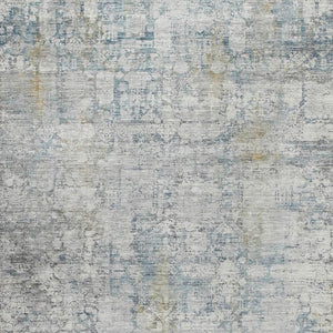 HomeRoots 10' X 14' Stylish Linen and Ivory Abstract Washable Rug for Indoor and Outdoor Use - Durable & Versatile 620280