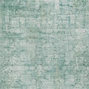 HomeRoots 8' X 10' Teal Blue & Ivory Abstract Area Rug - Stylish, Durable, Washable for Indoor & Outdoor Use! 620284