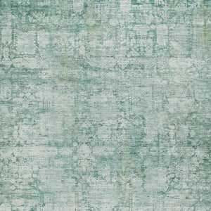 HomeRoots 8' X 10' Teal Blue & Ivory Abstract Area Rug - Stylish, Durable, Washable for Indoor & Outdoor Use! 620284