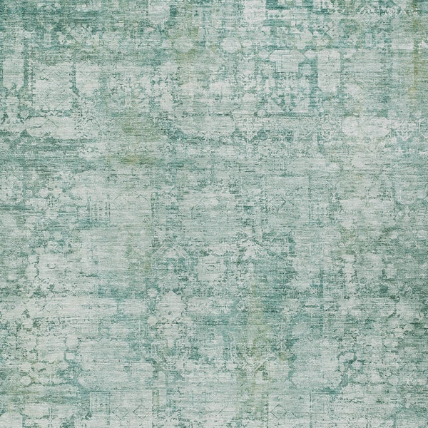 HomeRoots 8' X 10' Teal Blue & Ivory Abstract Area Rug - Stylish, Durable, Washable for Indoor & Outdoor Use! 620284