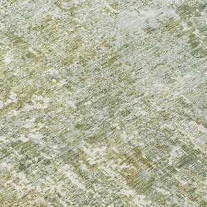 HomeRoots 5' X 8' Artichoke Green Abstract Area Rug - Stylish, Washable, Stain-Resistant for Indoor & Outdoor Use 620288