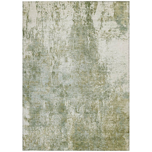 HomeRoots 9' X 12' Artichoke Green Abstract Washable Indoor Outdoor Rug – Durable, Stylish, and Versatile Décor! 620291