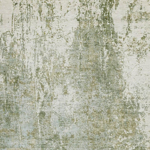 HomeRoots 9' X 12' Artichoke Green Abstract Washable Indoor Outdoor Rug – Durable, Stylish, and Versatile Décor! 620291