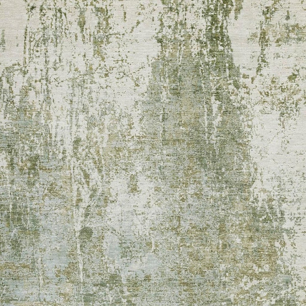 HomeRoots 9' X 12' Artichoke Green Abstract Washable Indoor Outdoor Rug – Durable, Stylish, and Versatile Décor! 620291