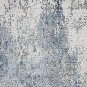 HomeRoots 9' X 12' Blue Abstract Washable Area Rug – Stylish, Durable, Versatile for Indoor & Outdoor Spaces 620303