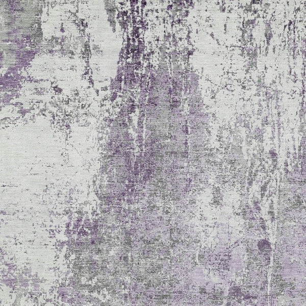 HomeRoots 5' X 8' Plum Abstract Indoor Outdoor Area Rug - Stylish, Washable, Durable, Perfect for High-Traffic Spaces 620306