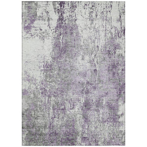 HomeRoots 5' X 8' Plum Abstract Indoor Outdoor Area Rug - Stylish, Washable, Durable, Perfect for High-Traffic Spaces 620306
