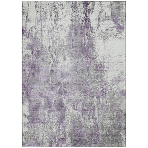 HomeRoots 9' X 12' Stylish Plum and Ivory Abstract Rug – Durable, Washable for Indoor & Outdoor Spaces! 620309