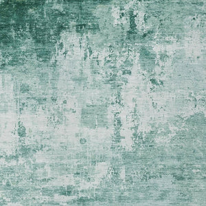 HomeRoots 5' X 8' Aqua And Ivory Abstract Indoor Outdoor Area Rug - Stylish, Durable & Easy-Care for Any Space! 620312