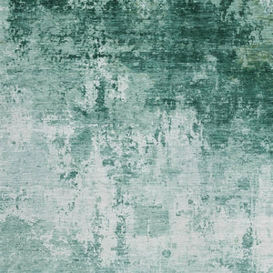 HomeRoots 8' X 10' Aqua And Ivory Abstract Washable Rug – Stylish, Durable Indoor/Outdoor Mat for High-Traffic Areas 620314