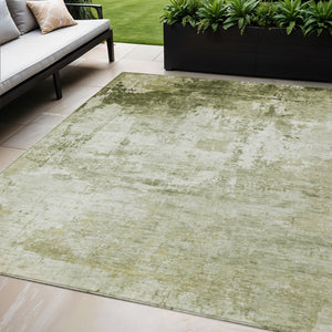 HomeRoots 5' X 8' Sage Abstract Washable Area Rug – Durable, Stylish for Indoor/Outdoor Use, Easy to Clean! 620336