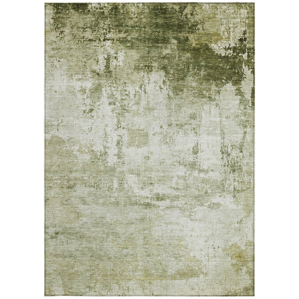 HomeRoots 5' X 8' Sage Abstract Washable Area Rug – Durable, Stylish for Indoor/Outdoor Use, Easy to Clean! 620336