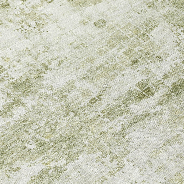 HomeRoots 8' Sage and Ivory Round Area Rug - Modern Abstract Design, Washable, Indoor/Outdoor, Durable & Stylish 620337