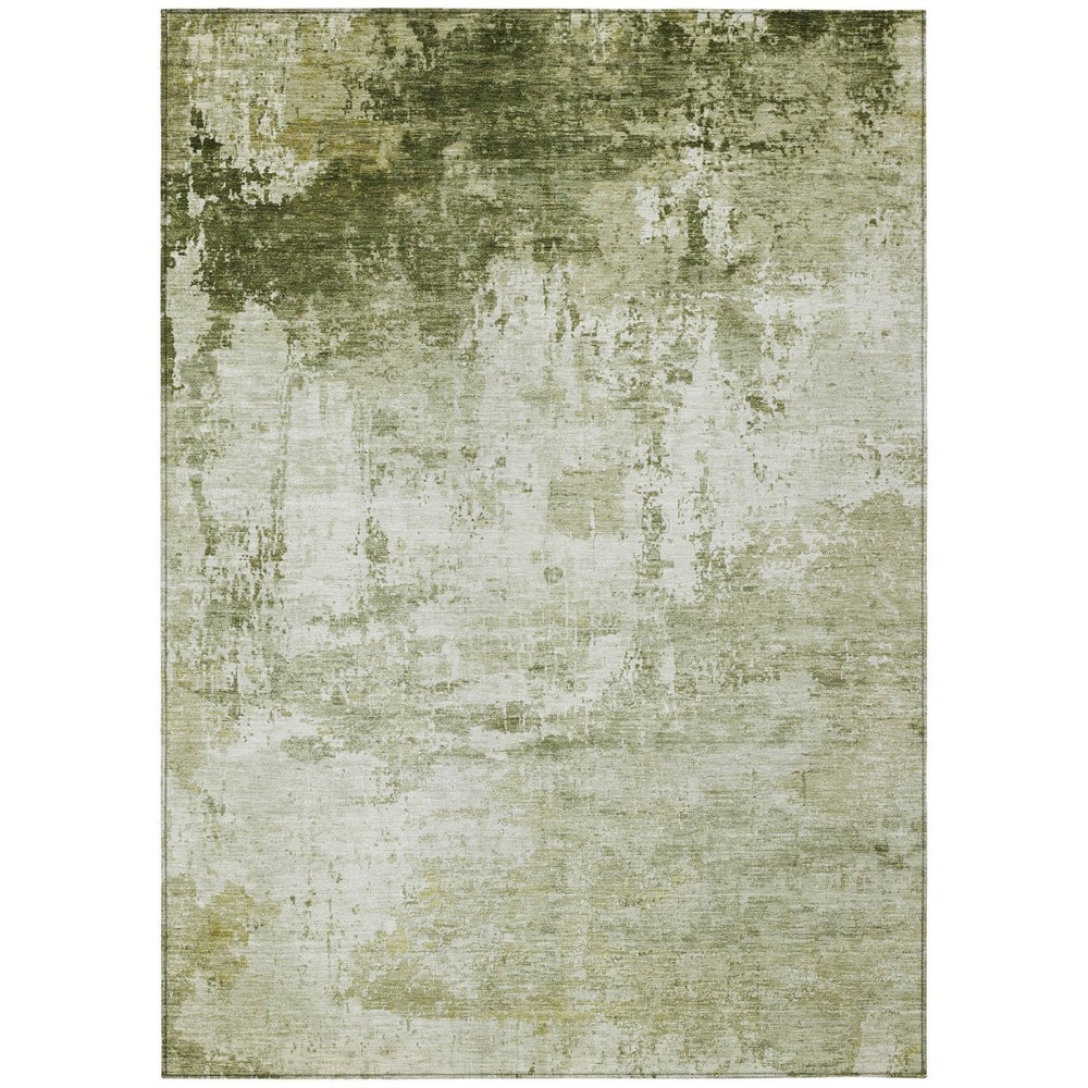 HomeRoots 9' X 12' Sage and Ivory Abstract Area Rug - Stylish, Washable Indoor/Outdoor Design for Versatile Spaces 620339