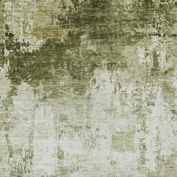 HomeRoots 9' X 12' Sage and Ivory Abstract Area Rug - Stylish, Washable Indoor/Outdoor Design for Versatile Spaces 620339