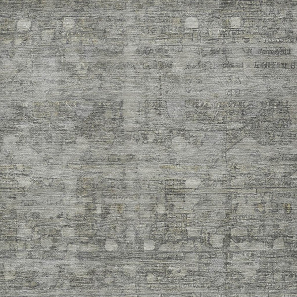 HomeRoots 5' X 8' Geometric Pewter & Gray Washable Area Rug for Indoor/Outdoor Use, Stain-Resistant & Durable 620372