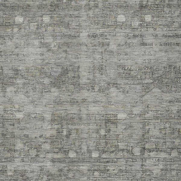 HomeRoots 9' X 12' Stylish Pewter & Gray Geometric Area Rug – Washable Indoor/Outdoor Durable Design! 620375