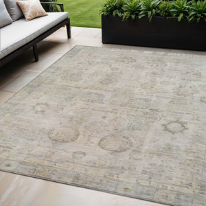 HomeRoots 5' X 8' Tribal Indoor Outdoor Area Rug - Durable, Washable, Stylish Accent for Any Space! 620390