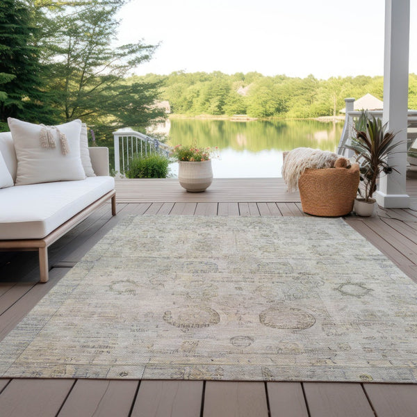 HomeRoots 5' X 8' Tribal Indoor Outdoor Area Rug - Durable, Washable, Stylish Accent for Any Space! 620390