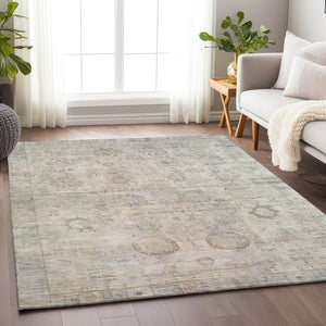 HomeRoots 5' X 8' Tribal Indoor Outdoor Area Rug - Durable, Washable, Stylish Accent for Any Space! 620390
