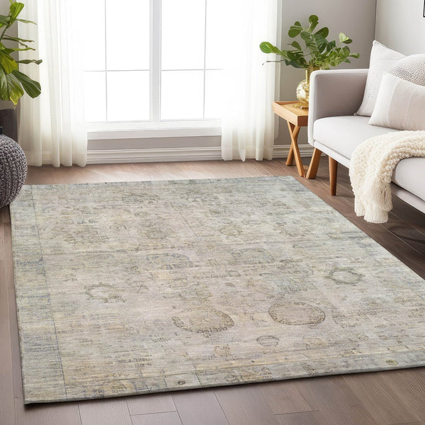 HomeRoots 5' X 8' Tribal Indoor Outdoor Area Rug - Durable, Washable, Stylish Accent for Any Space! 620390