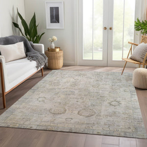 HomeRoots 5' X 8' Tribal Indoor Outdoor Area Rug - Durable, Washable, Stylish Accent for Any Space! 620390