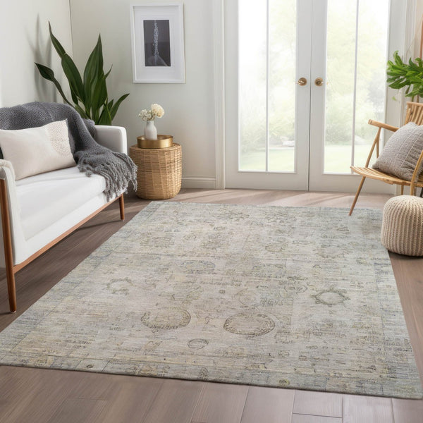 HomeRoots 5' X 8' Tribal Indoor Outdoor Area Rug - Durable, Washable, Stylish Accent for Any Space! 620390