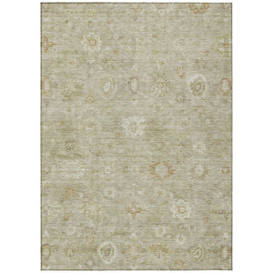HomeRoots 10' Elegant Beige Tan & Ivory Damask Washable Area Rug - Durable, Indoor/Outdoor, Stain-Resistant Design 620424
