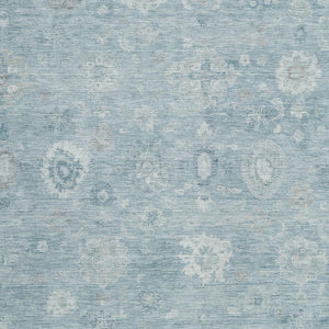 HomeRoots 5' X 8' Elegant Blue Ivory Gray Damask Area Rug - Washable Indoor/Outdoor Style for Any Space 620426