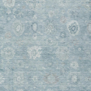 HomeRoots 9' X 12' Blue Ivory Gray Damask Indoor Outdoor Area Rug - Elegant, Washable, Durable & Versatile! 620429