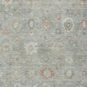 HomeRoots 9' Sage Copper and Ivory Damask Area Rug - Washable, Durable, Stylish for Indoor & Outdoor Use 620447