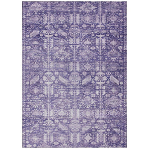 HomeRoots 5' X 8' Purple and Ivory Tribal Area Rug – Stylish, Durable, Washable for Indoor & Outdoor Spaces! 620474