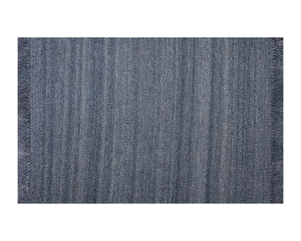 Sunpan Lindau Hand-Woven Rug - Sustainable Teal Beauty Crafted from Recycled PET Yarn by Skilled Artisans 5' x 8'