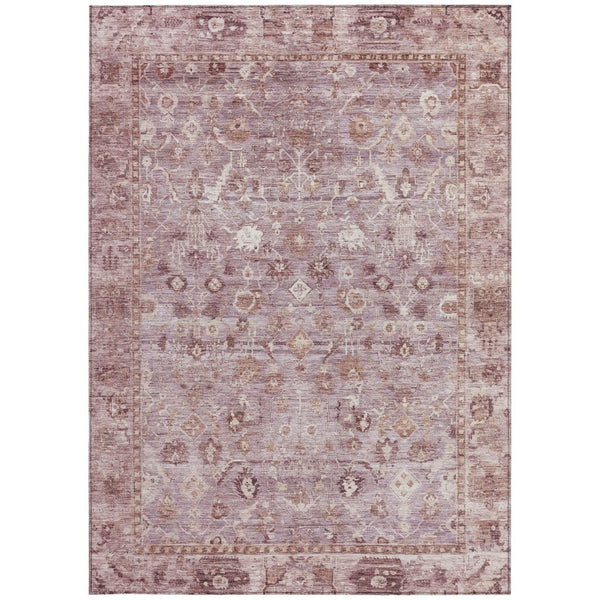 HomeRoots 5' X 8' Blush Pink and Ivory Oriental Area Rug - Stylish, Durable, Washable for Indoor & Outdoor Use 620504